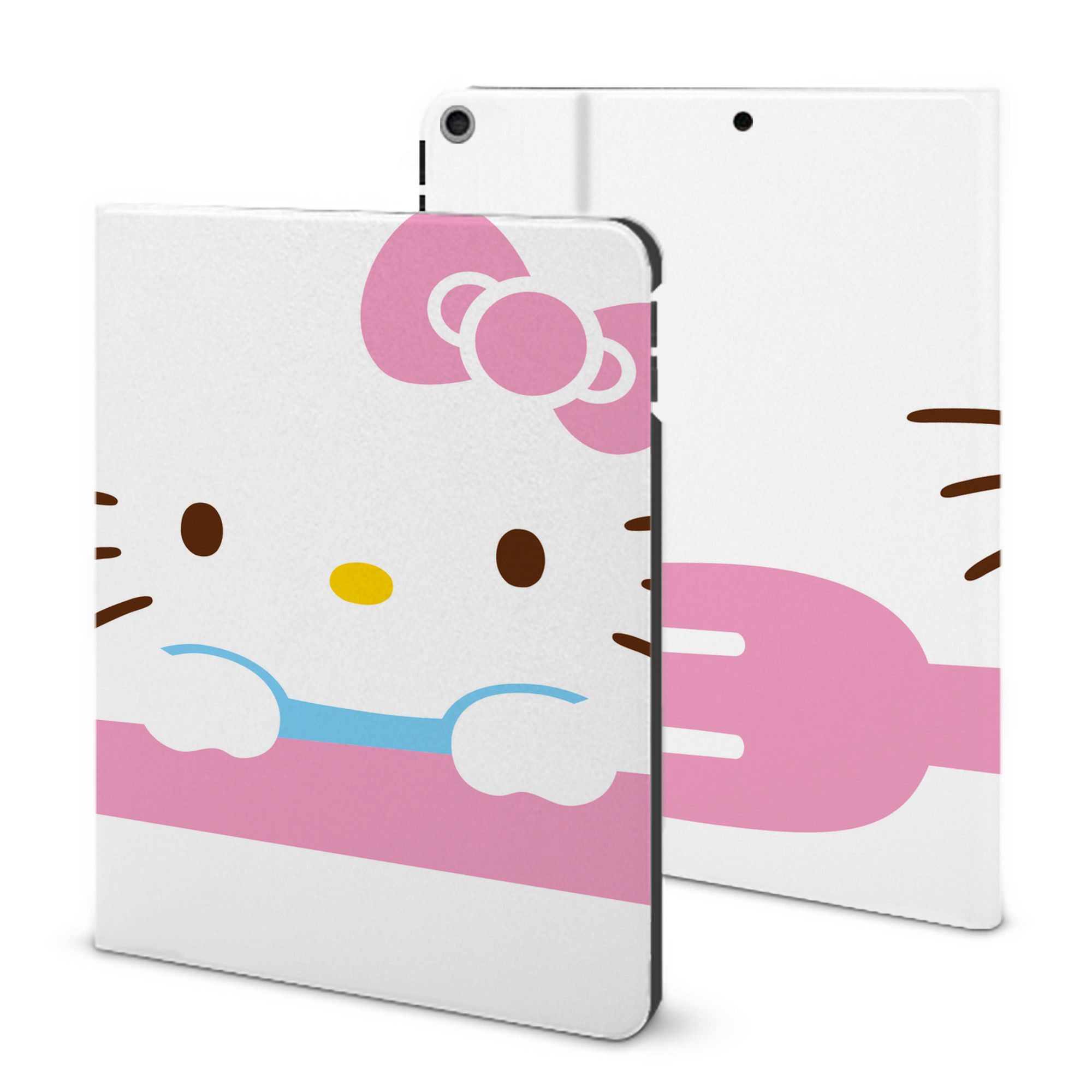 （画像用） Hello Kitty ハローキティ IPad ケース ブック型 PUレザー TPU 耐衝撃 軽量 薄型 ペン収納なし 全面保護 IPad 各モデル対応